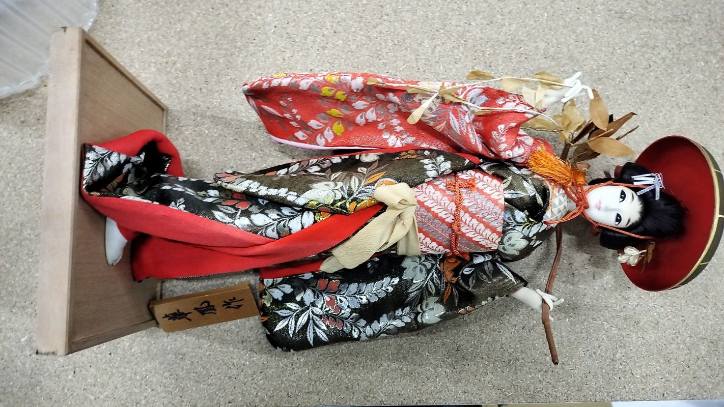日本人形 華鳳作 ガラスケース入り